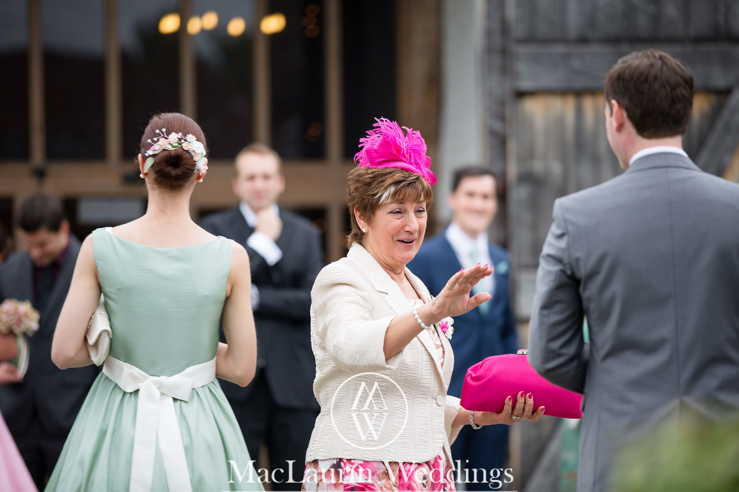 wedding hat and lovely smile, scotland wedding hat and guest with lovely smile, scotland
