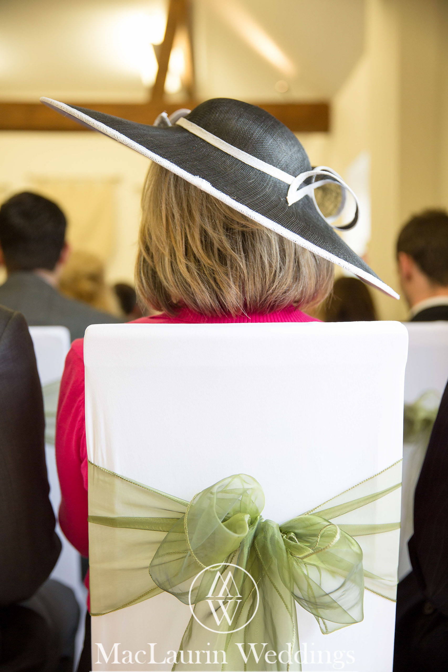 wedding hat and lovely smile, scotland wedding hat and guest with lovely smile, scotland