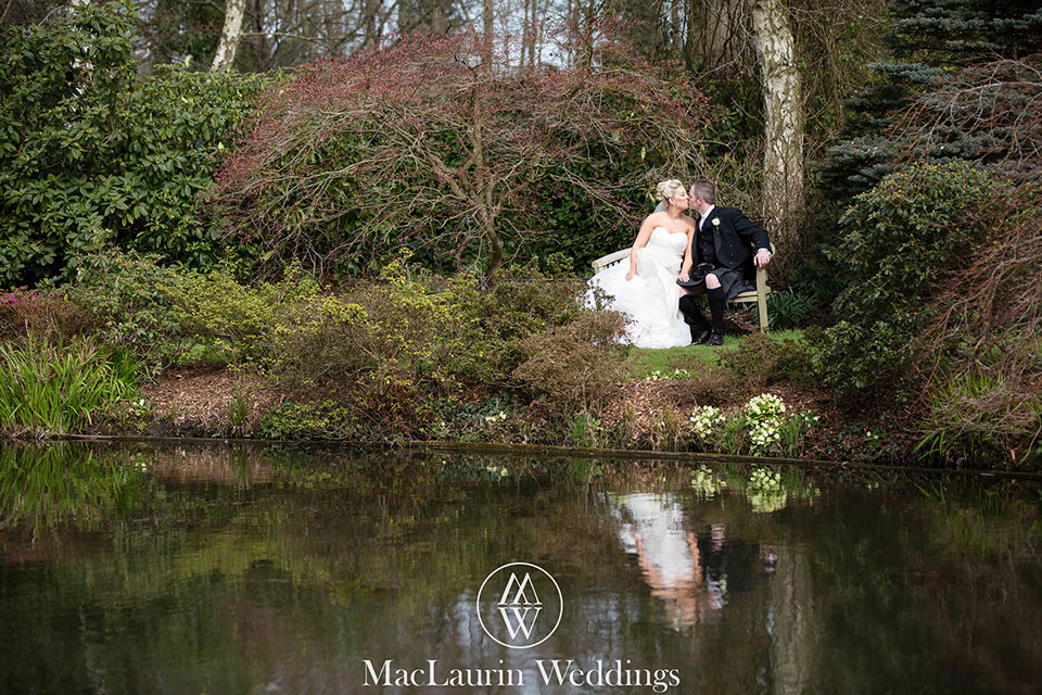 scottish bride and groom kiss scottish bride and groom kiss