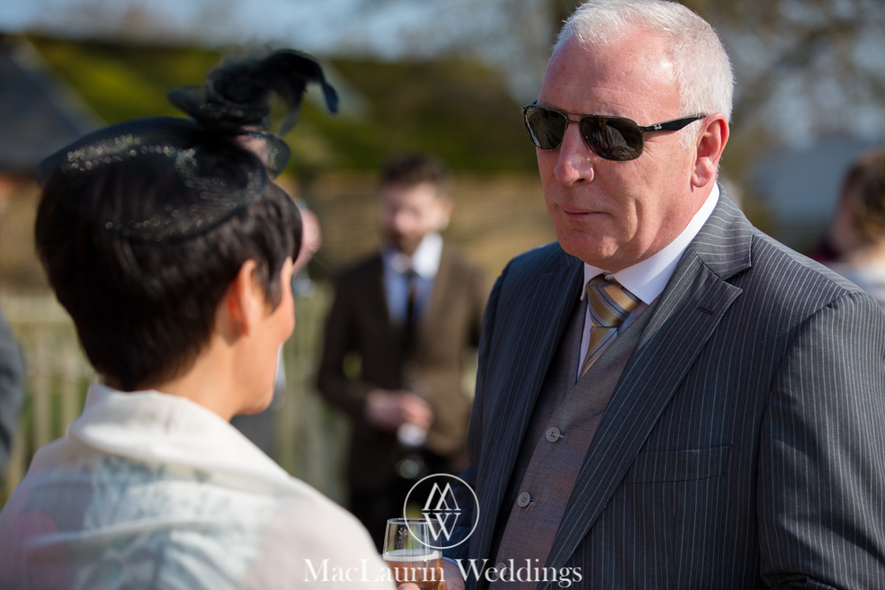 wedding hat and lovely smile, scotland wedding hat and guest with lovely smile, scotland